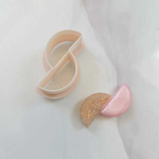 Emporte-pièce demi-lune géométrique 2 pièces – 30 à 45 mm Joli'Clay