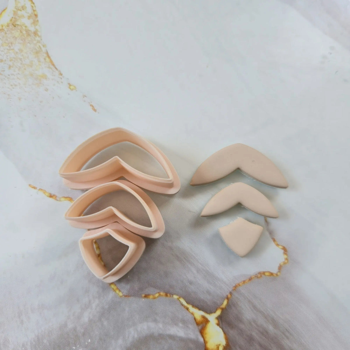 Emporte-pièce feuille en 3 pièces de 35 à 50 mm Joli'Clay