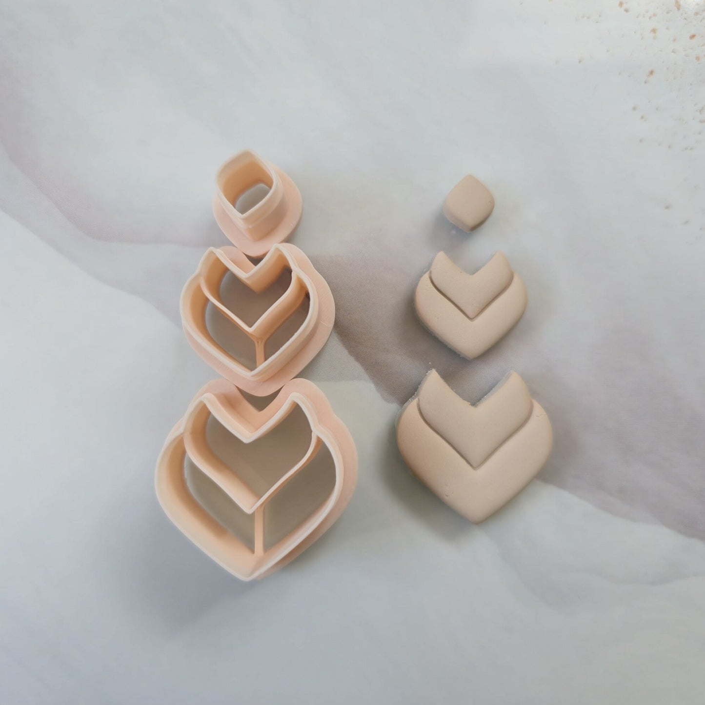 Emporte-pièce feuille détaillée en 3 pièces de 40 à 70 mm Joli'Clay