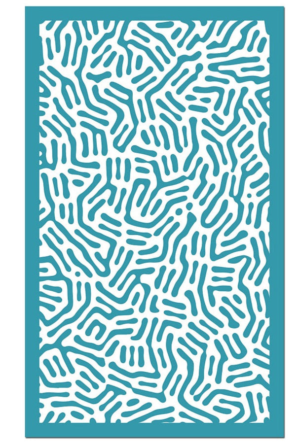 Pochoir de sérigraphie - Silkscreen motif traits libres 15x9 cm