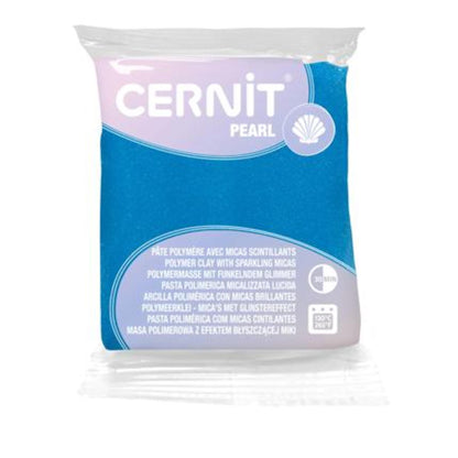 Cernit Pearl Bleu – Pâte polymère nacrée 56 g