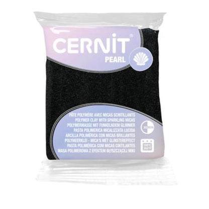 Cernit Pearl Noir – Pâte polymère nacrée 56 g