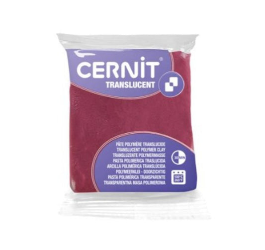 Cernit Translucent Bordeaux – Pâte polymère translucide 56 g