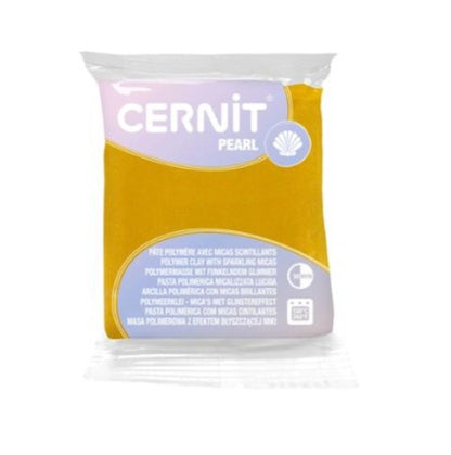 Cernit Pearl Jaune – Pâte polymère nacrée 56 g