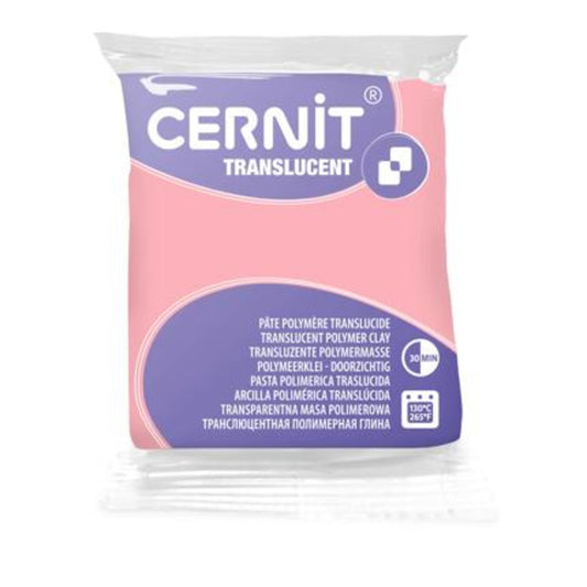Cernit Translucent Quartz Rose – Pâte polymère translucide 56 g