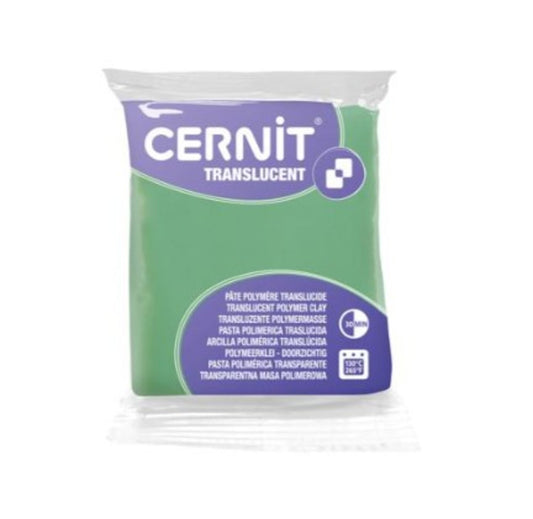Cernit Translucent Vert citron – Pâte polymère translucide 56 g