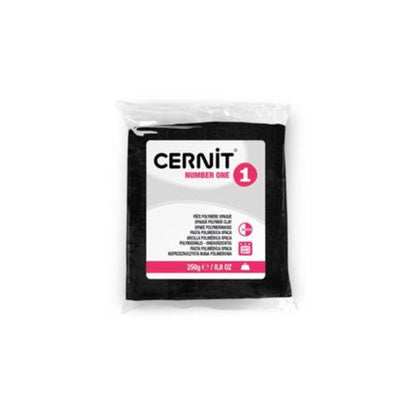 Cernit Number One Noir 250 g – Pâte polymère grand format