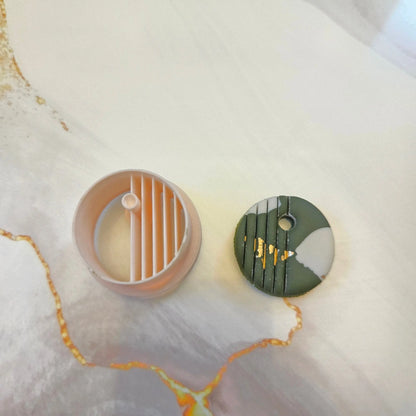 Emporte-pièce Cercle Graphique à Rayures – 25 à 35 mm Joli'Clay