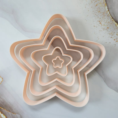Emporte-pièce étoile arrondie pour pâte polymère et argile 15 à 220 mm