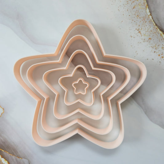 Emporte-pièce étoile arrondie pour pâte polymère et argile 15 à 220 mm