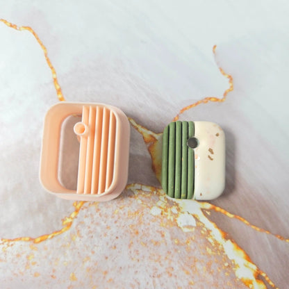 Emporte-pièce rectangle avec rayures – 25 à 35 mm Joli'Clay