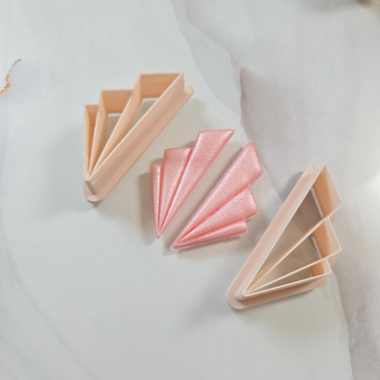 Ensemble de 2 emporte-pièces géométriques – 3 triangles 45 à 65 mm