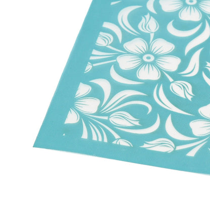 Pochoir de sérigraphie - Silkscreen motif fleurs 15x9 cm