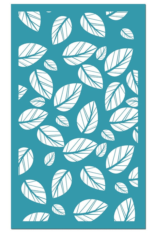 Pochoir de sérigraphie - Silkscreen motif grandes feuilles 15x9 cm