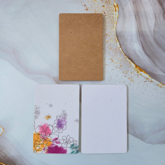 Cartes présentoirs pour colliers et boucles d'oreilles – 9x6 cm
