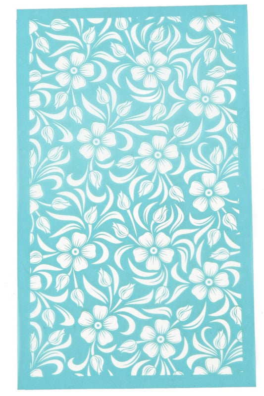 Pochoir de sérigraphie - Silkscreen motif fleurs 15x9 cm