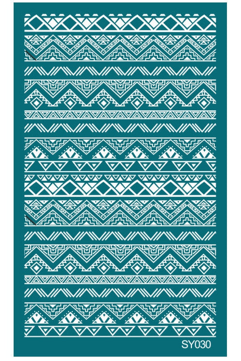 Pochoir de sérigraphie - Silkscreen motif frises 15x9 cm