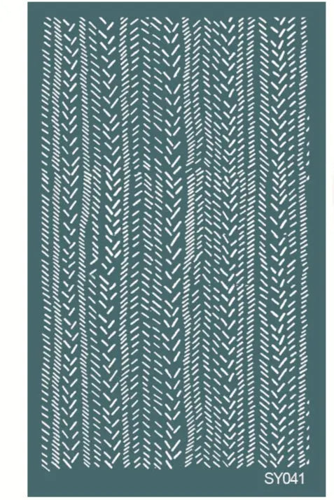 Pochoir de sérigraphie - Silkscreen motif chaines de tirets 15x9 cm Joli'Clay