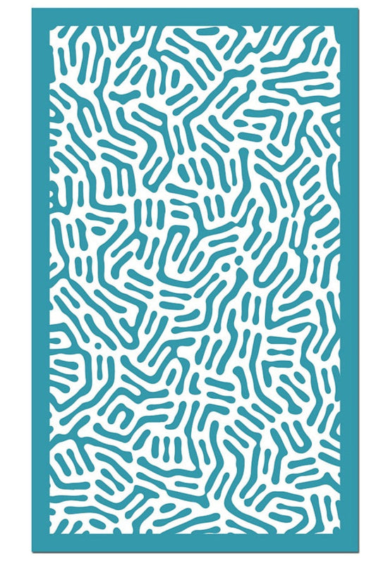 Pochoir de sérigraphie - Silkscreen motif traits libres 15x9 cm